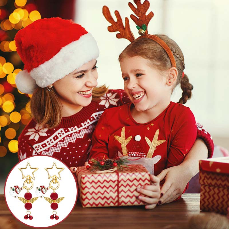 Weihnachten Roter Engel Schlüsselbund Geschenkbox Set