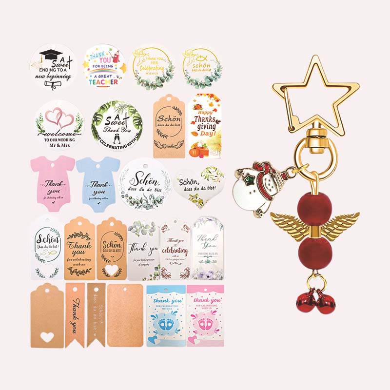 Weihnachten Roter Engel Schlüsselbund Geschenkbox Set