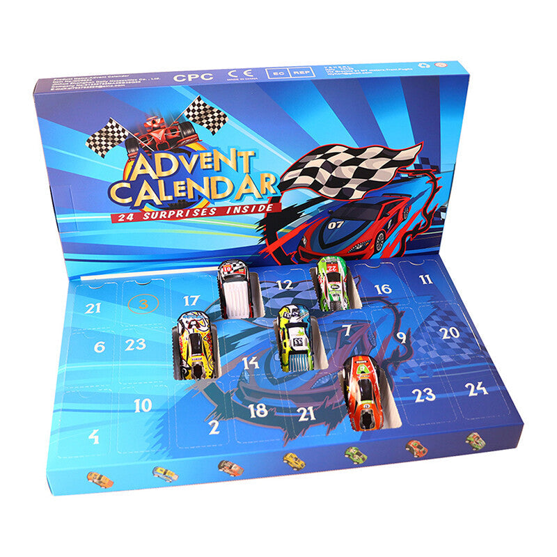 🎄📅24-Tage-Countdown-Adventskalender für Rennsport Weihnachten 2025 - Countdown mit Rennwagen für Kinder🎁