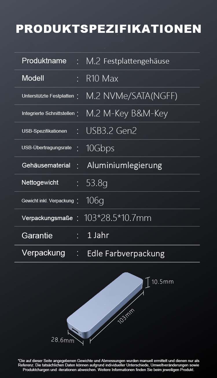 Hochgeschwindigkeits-Festkörperlaufwerk-Gehäuse