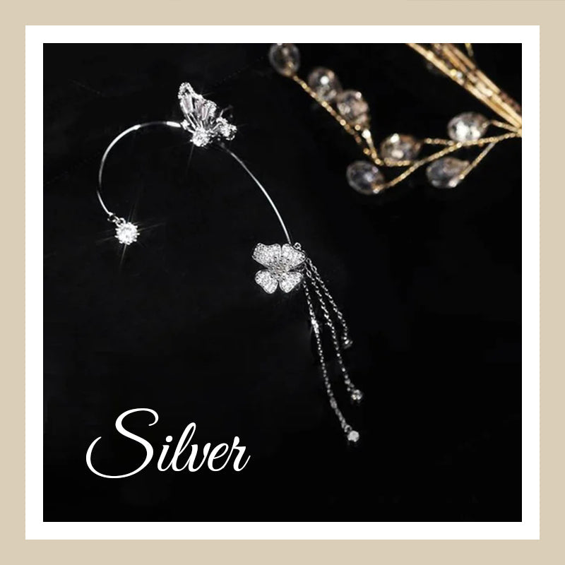 Butterfly Tassel Style Zircon Earrings