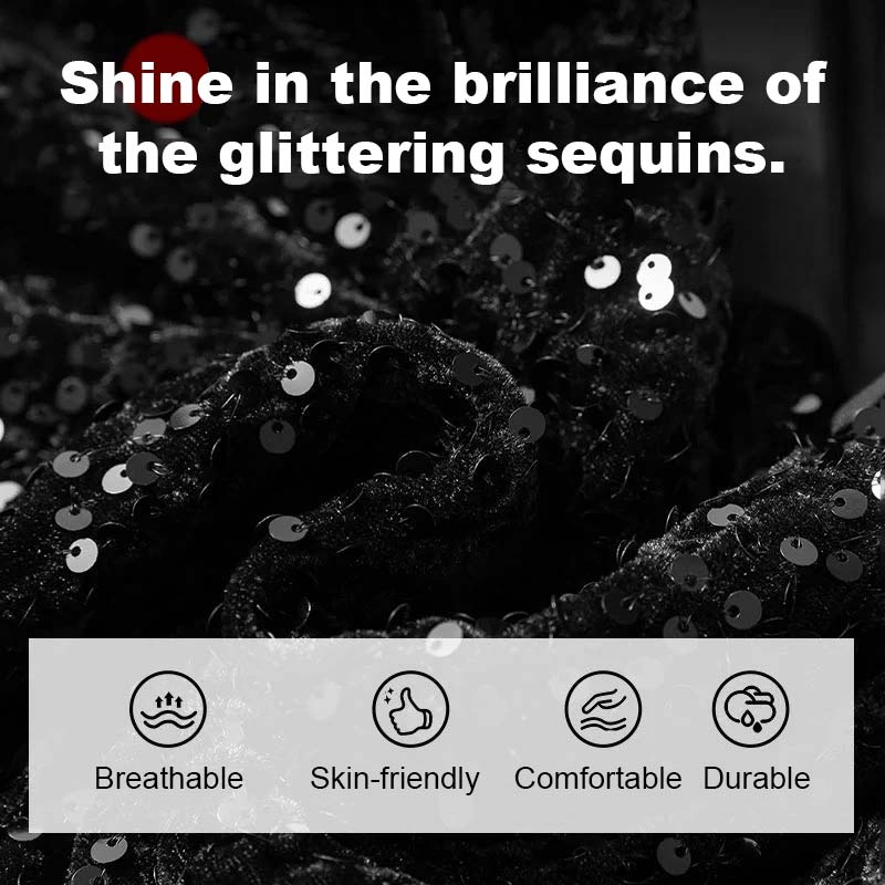 🎅 Christmas Sale 49% Off 🎄Sequin Wrap Dress for Women | Deep V-Neck Long Sleeve Evening Gown