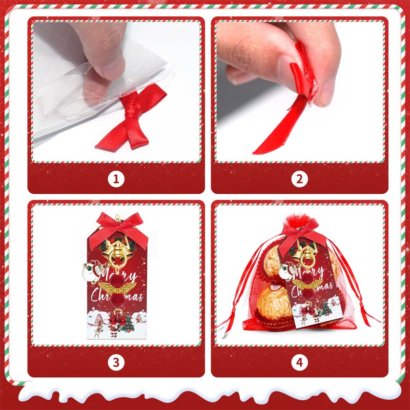 Weihnachten Roter Engel Schlüsselbund Geschenkbox Set