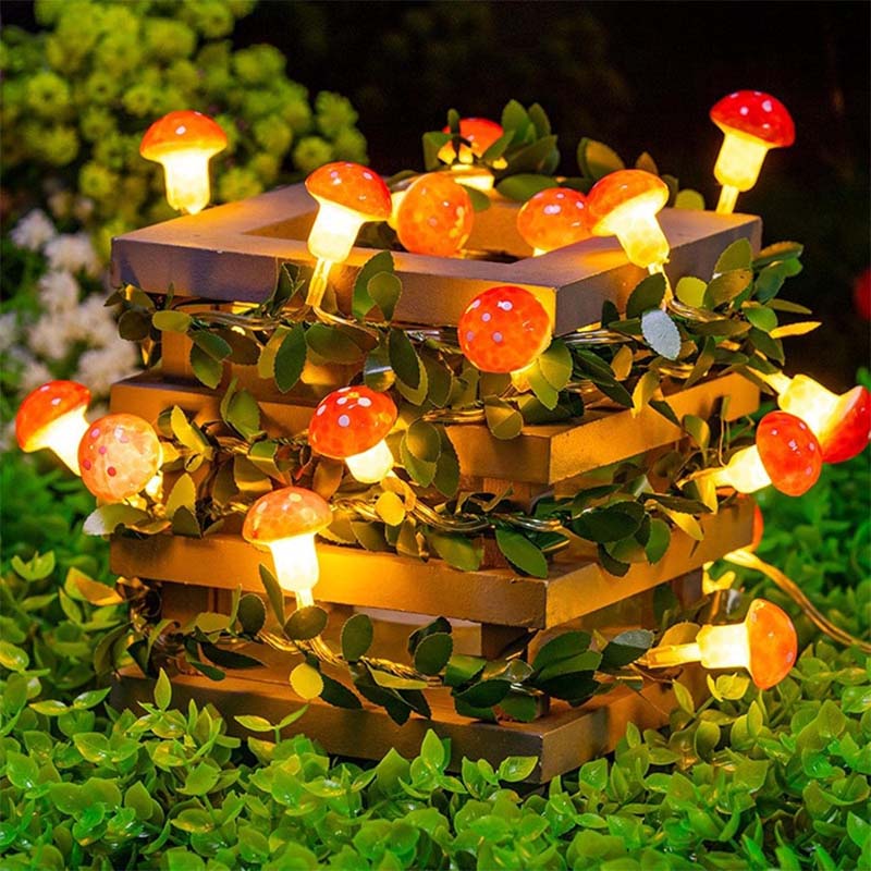 Halloween Pilz Lichterkette