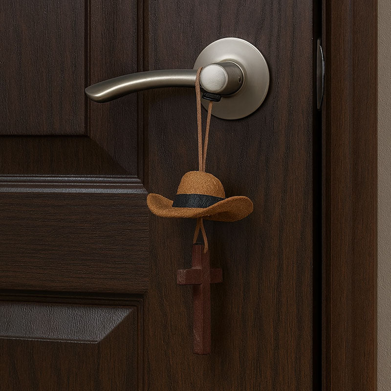 🤠The Rancher‘s Cross | Cowboy Hat & Cross Car Charm for Faith & Freedom🚗✨