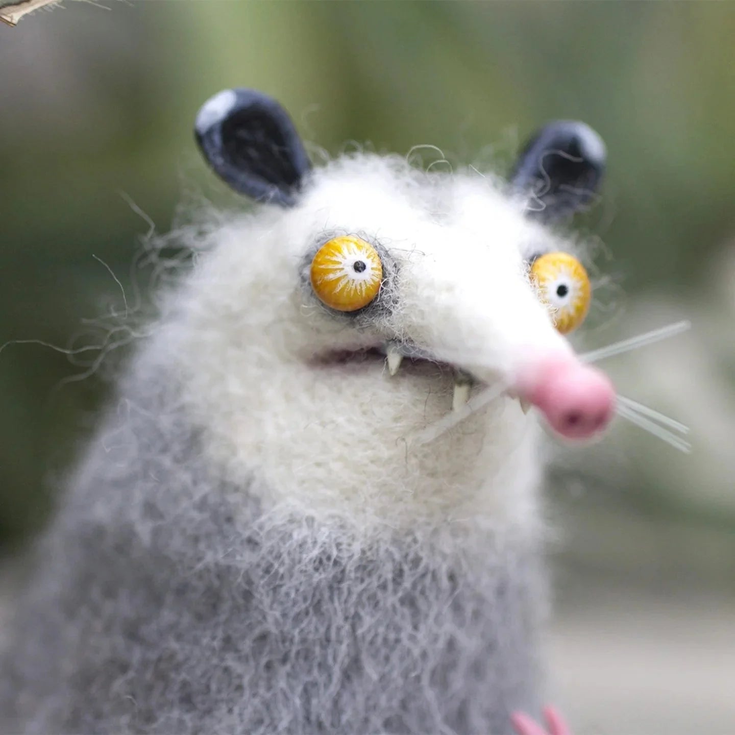 🎄✨Wool Felt Familiars – Handmade Weird Felt Cat | Needle Felted Desk Companion & Unique Gift