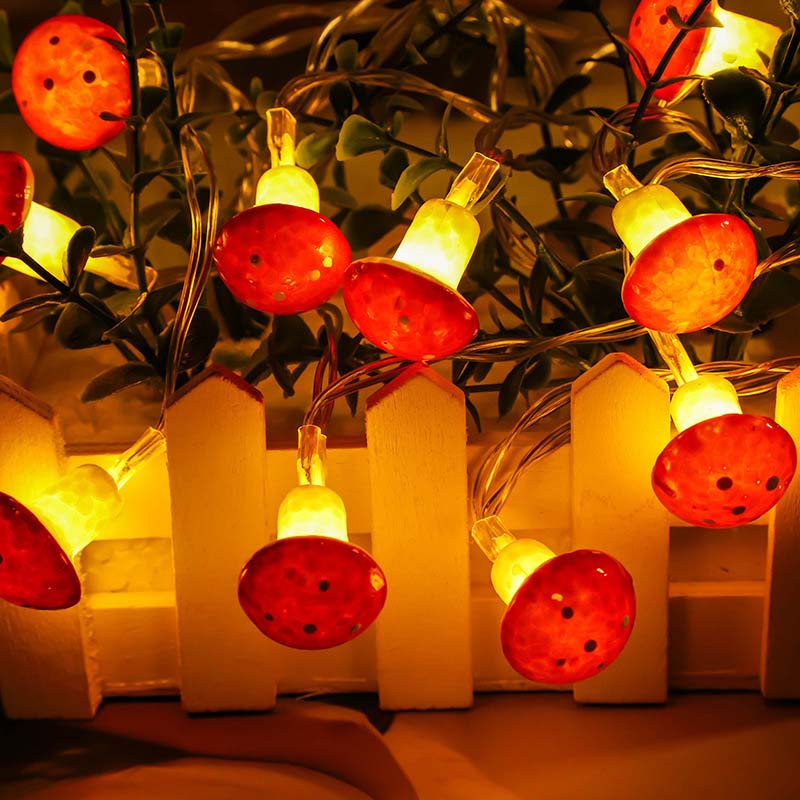 Halloween Pilz Lichterkette