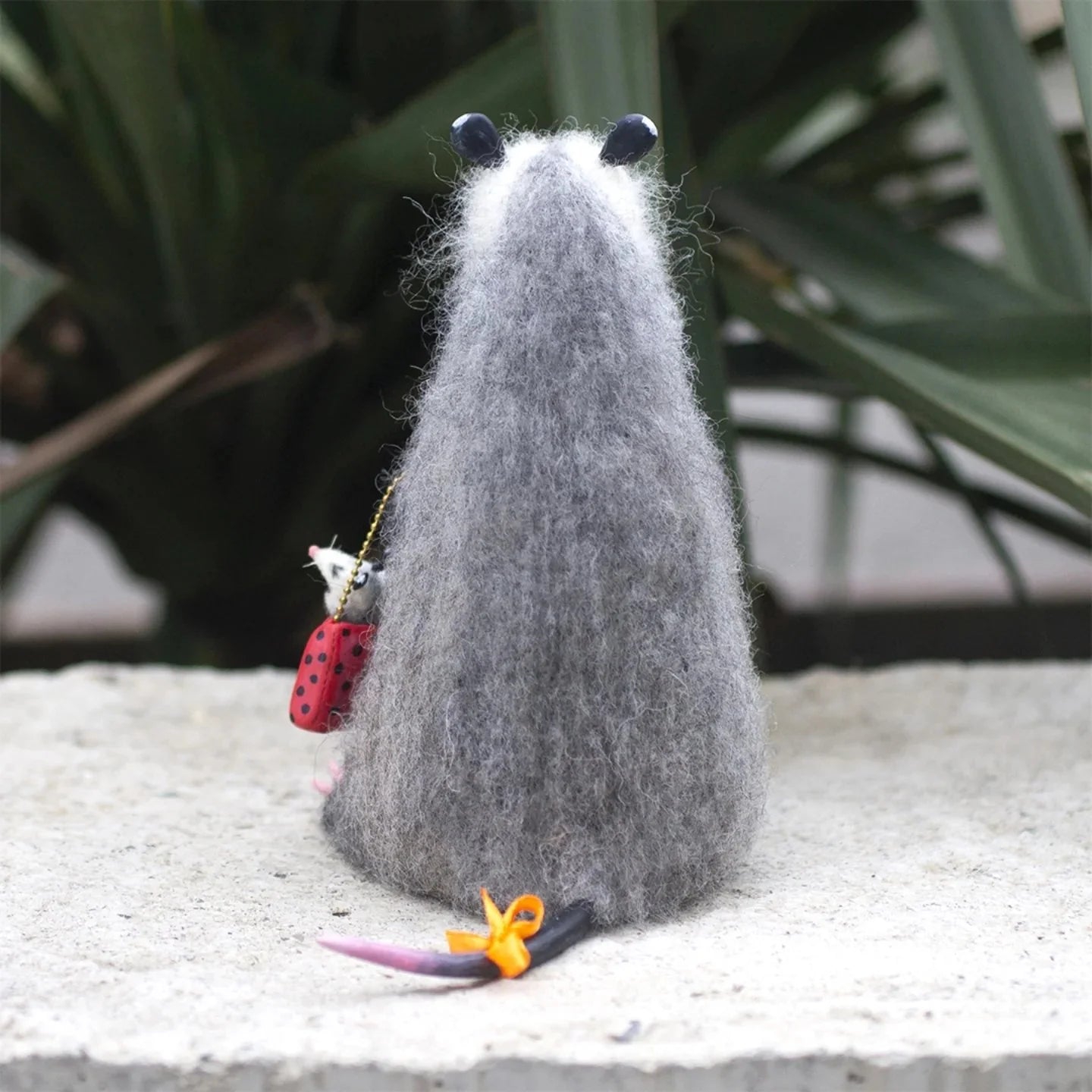🎄✨Wool Felt Familiars – Handmade Weird Felt Cat | Needle Felted Desk Companion & Unique Gift
