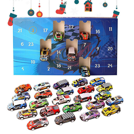 🎄📅24-Tage-Countdown-Adventskalender für Rennsport Weihnachten 2025 - Countdown mit Rennwagen für Kinder🎁