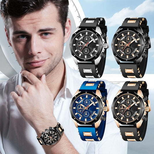 🔥Aktion 50%REA🔥Großzifferblatt-Kalender-Quarz-Armbanduhr für Business